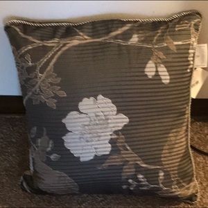 Waterford silver grey decorative pillow